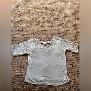 White Criss Cross Design Shirt